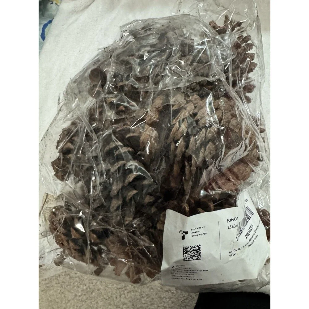 JOHOUSE 12 Large Natural Pine Cones, Pinecone Bowl Fillers (3.5